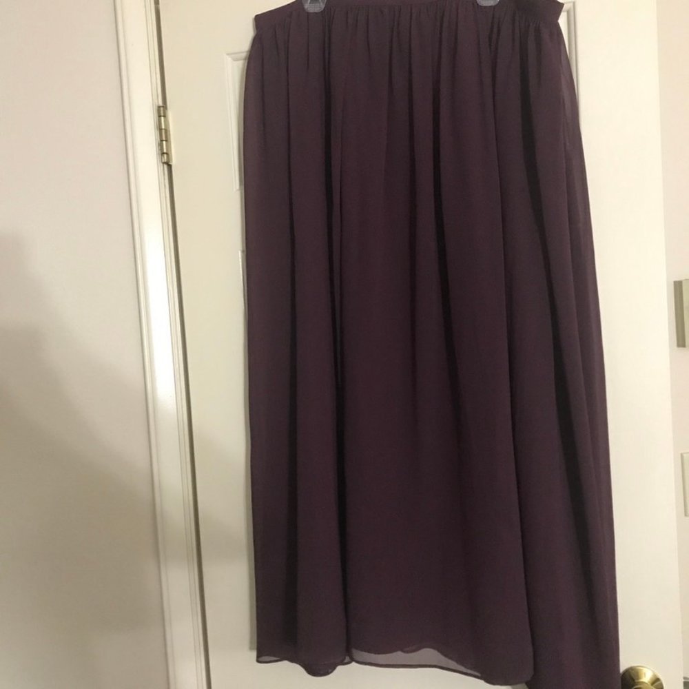 Revelry Bridesmaid Maxi Skirt Purple 22